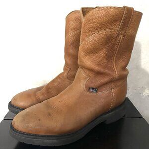 Justin Work Boots 4762 Brown Men’s 12 Double Comfort Collection Leather Rugged